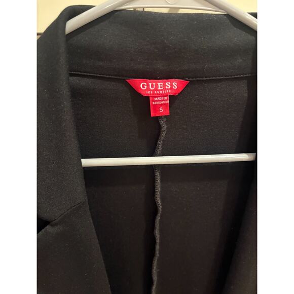 Guess Women's Black Open Front Knit Blazer Size Small 2-8 - Picture 3 of 4